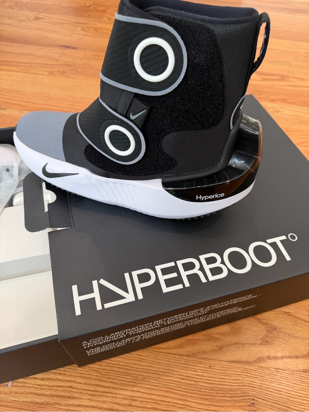Nike Kids Black and White Hyperboot Sneaker